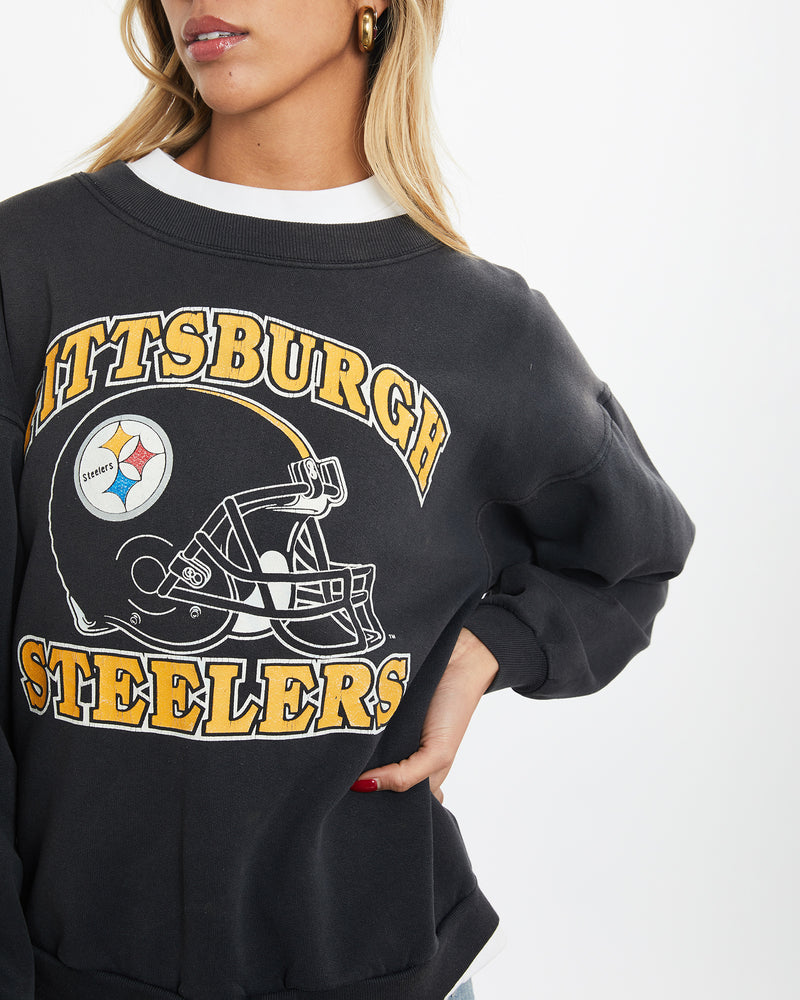 Vintage 90s NFL Pittsburgh Steelers Sweatshirt <br>XS , The Real Deal , newtown, sydney, australia, thrift store, opshop, preloved, secondhand, sustainable, retro, antique, 70s, 80s, 90s, 2000s, 00s, fashion, clothing, streetwear, trendy, garment, style, boutique, store, shop, archive, sale, cheap, best, top