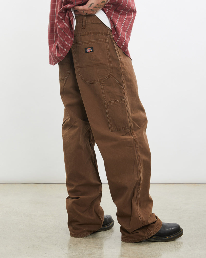 Vintage, Dickies, Carpenter, Pants, The Real Deal, size 31", colour Brown, newtown, sydney, australia, thrift store, opshop, preloved, secondhand, sustainable, retro, antique, 70s, 80s, 90s, 2000s, 00s, fashion, clothing, streetwear, trendy, garment, style, boutique, store, shop, archive, sale, cheap, best, top, Pants