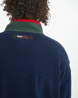 Vintage 90s Tommy Hilfiger Quarter Zip Fleece Sweatshirt <br>XL