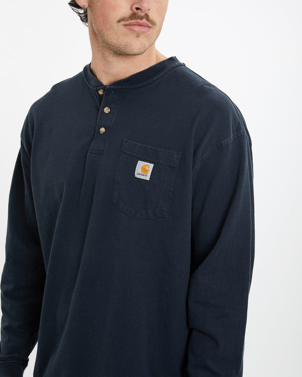 Vintage Carhartt Long Sleeve Henley Tee <br>XL