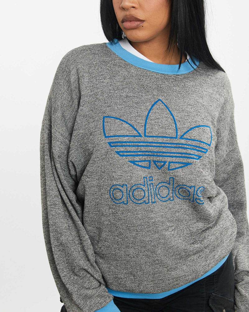 Vintage 80s Adidas Sweatshirt <br>S , The Real Deal , newtown, sydney, australia, thrift store, opshop, preloved, secondhand, sustainable, retro, antique, 70s, 80s, 90s, 2000s, 00s, fashion, clothing, streetwear, trendy, garment, style, boutique, store, shop, archive, sale, cheap, best, top