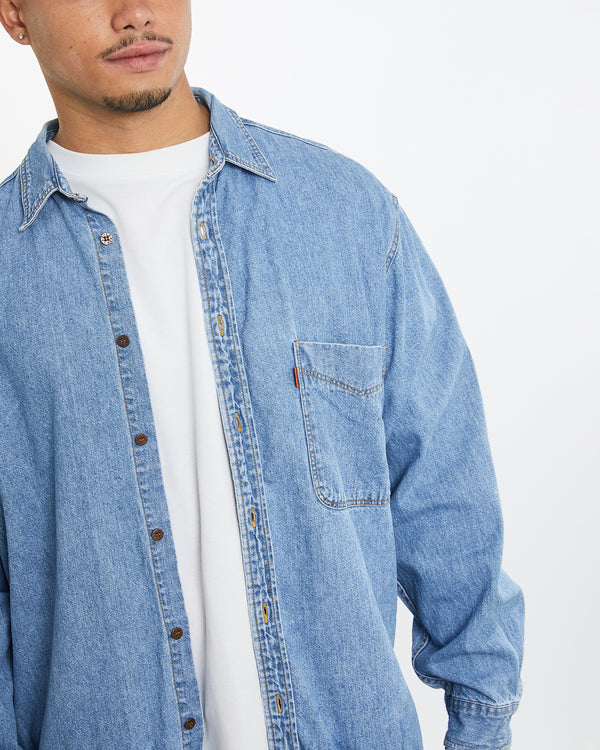 Vintage 90s Levi's Denim Button Up Shirt <br>XL