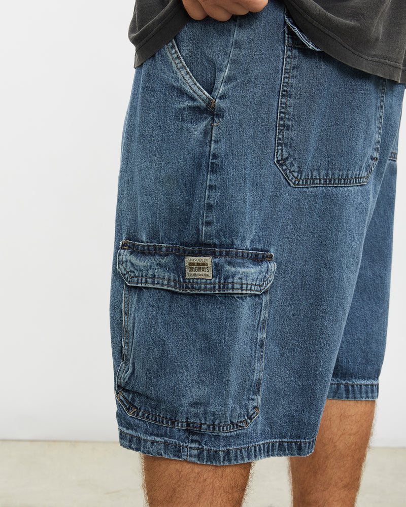 Vintage Wrangler Denim Cargo Shorts <br>37" , The Real Deal , newtown, sydney, australia, thrift store, opshop, preloved, secondhand, sustainable, retro, antique, 70s, 80s, 90s, 2000s, 00s, fashion, clothing, streetwear, trendy, garment, style, boutique, store, shop, archive, sale, cheap, best, top