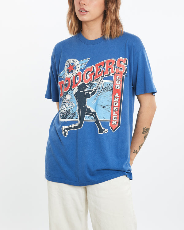 Vintage 80s MLB Los Angeles Dodgers Tee <br>M , The Real Deal , newtown, sydney, australia, thrift store, opshop, preloved, secondhand, sustainable, retro, antique, 70s, 80s, 90s, 2000s, 00s, fashion, clothing, streetwear, trendy, garment, style, boutique, store, shop, archive, sale, cheap, best, top