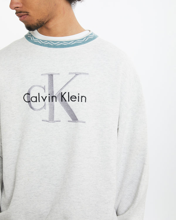 Vintage 90s Calvin Klein Sweatshirt <br>M , The Real Deal , newtown, sydney, australia, thrift store, opshop, preloved, secondhand, sustainable, retro, antique, 70s, 80s, 90s, 2000s, 00s, fashion, clothing, streetwear, trendy, garment, style, boutique, store, shop, archive, sale, cheap, best, top