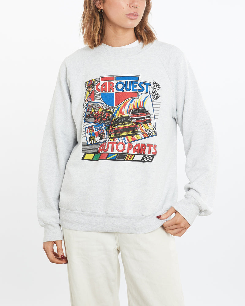 Vintage 1989 'Car Quest Auto Parts' Racing Sweatshirt <br>M , The Real Deal , newtown, sydney, australia, thrift store, opshop, preloved, secondhand, sustainable, retro, antique, 70s, 80s, 90s, 2000s, 00s, fashion, clothing, streetwear, trendy, garment, style, boutique, store, shop, archive, sale, cheap, best, top