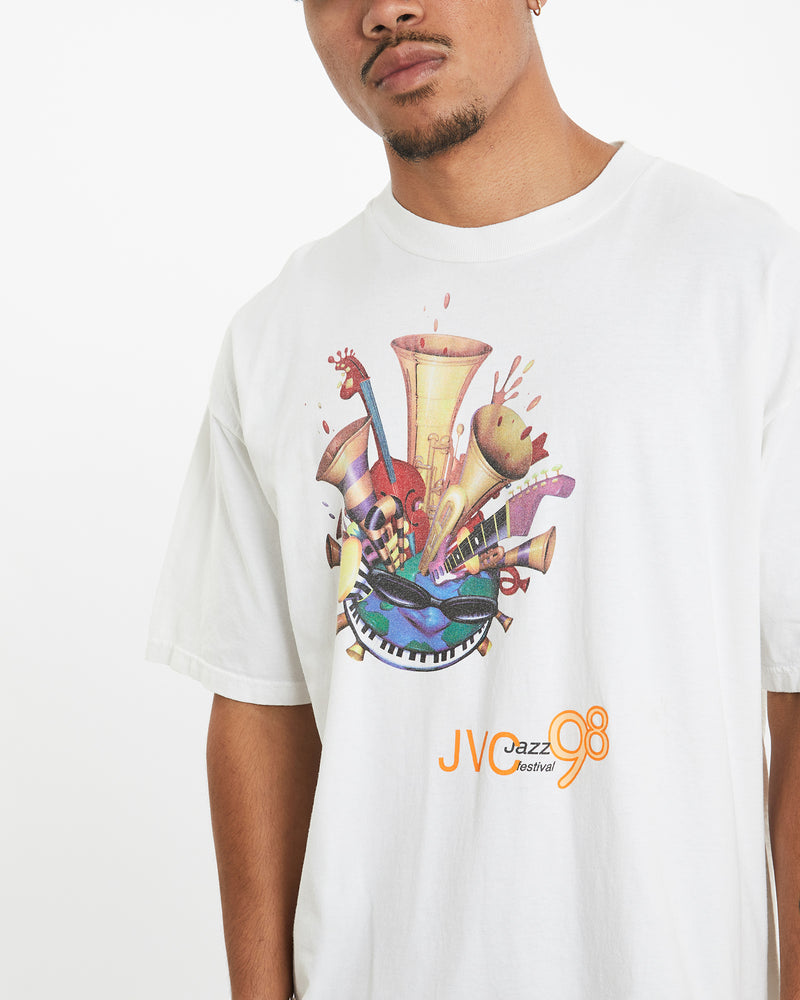 Vintage 1998 JVC Jazz Festival Tee <br>XL , The Real Deal , newtown, sydney, australia, thrift store, opshop, preloved, secondhand, sustainable, retro, antique, 70s, 80s, 90s, 2000s, 00s, fashion, clothing, streetwear, trendy, garment, style, boutique, store, shop, archive, sale, cheap, best, top