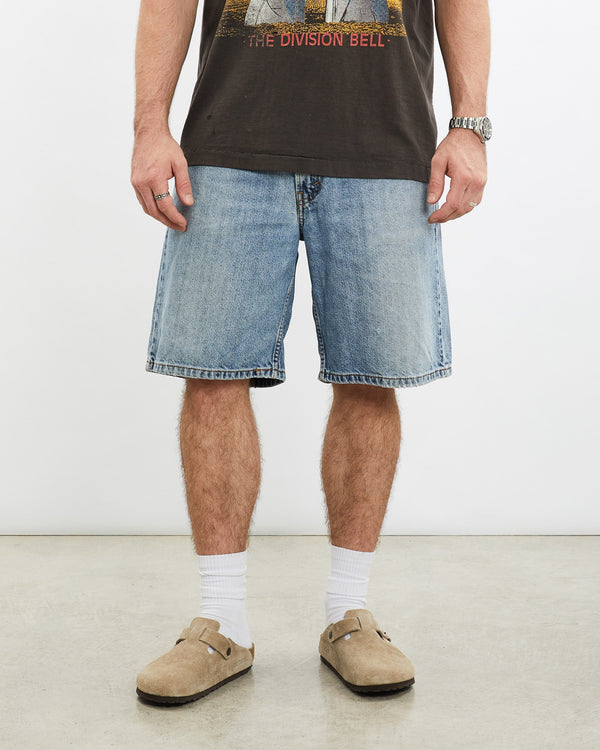 Vintage, Levi's, 550, Denim, Shorts, The Real Deal, size 34", colour Blue, newtown, sydney, australia, thrift store, opshop, preloved, secondhand, sustainable, retro, antique, 70s, 80s, 90s, 2000s, 00s, fashion, clothing, streetwear, trendy, garment, style, boutique, store, shop, archive, sale, cheap, best, top, Shorts