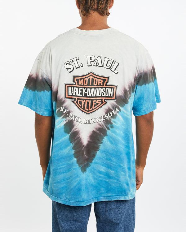 Vintage 1991 Harley Davidson Tie Dye Tee <br>XL , The Real Deal , newtown, sydney, australia, thrift store, opshop, preloved, secondhand, sustainable, retro, antique, 70s, 80s, 90s, 2000s, 00s, fashion, clothing, streetwear, trendy, garment, style, boutique, store, shop, archive, sale, cheap, best, top