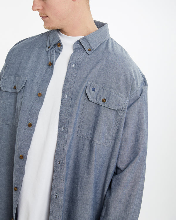 Vintage Carhartt Chambray Button Up Shirt <br>XXL