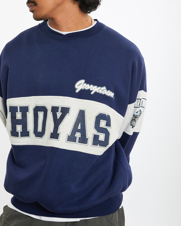 Vintage 90s NCAA Georgetown Hoyas Sweatshirt <br>L , The Real Deal , newtown, sydney, australia, thrift store, opshop, preloved, secondhand, sustainable, retro, antique, 70s, 80s, 90s, 2000s, 00s, fashion, clothing, streetwear, trendy, garment, style, boutique, store, shop, archive, sale, cheap, best, top