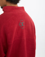 Vintage Champion Quarter Zip Fleece Sweatshirt <br>L