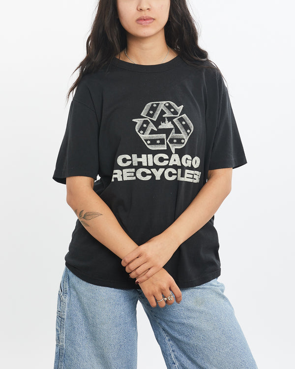 Vintage 90s Chicago Recycles Tee <br>XS , The Real Deal , newtown, sydney, australia, thrift store, opshop, preloved, secondhand, sustainable, retro, antique, 70s, 80s, 90s, 2000s, 00s, fashion, clothing, streetwear, trendy, garment, style, boutique, store, shop, archive, sale, cheap, best, top