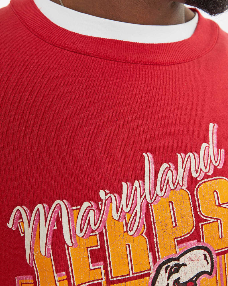 Vintage 90s NCAA University of Maryland Terps Sweatshirt <br>L , The Real Deal , newtown, sydney, australia, thrift store, opshop, preloved, secondhand, sustainable, retro, antique, 70s, 80s, 90s, 2000s, 00s, fashion, clothing, streetwear, trendy, garment, style, boutique, store, shop, archive, sale, cheap, best, top