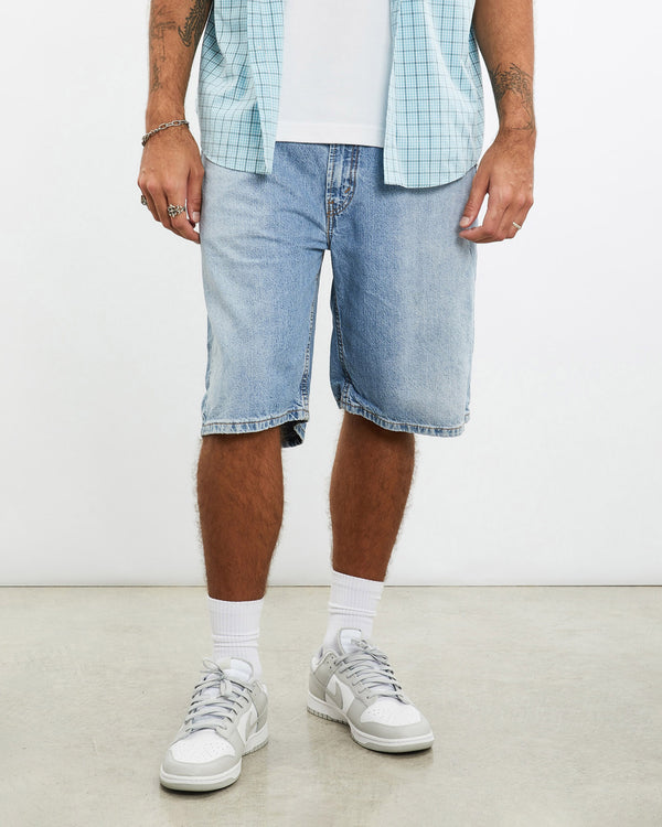 Vintage, Levi's, 569, Denim, Shorts, The Real Deal, size 36", colour Blue, newtown, sydney, australia, thrift store, opshop, preloved, secondhand, sustainable, retro, antique, 70s, 80s, 90s, 2000s, 00s, fashion, clothing, streetwear, trendy, garment, style, boutique, store, shop, archive, sale, cheap, best, top, Shorts