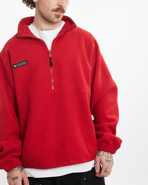 90s Columbia Quarter Zip Fleece Sweatshirt <br>L