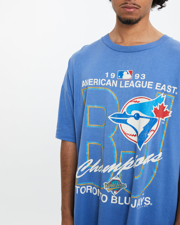 Vintage 1993 MLB Toronto Blue Jays Tee <br>M , The Real Deal , newtown, sydney, australia, thrift store, opshop, preloved, secondhand, sustainable, retro, antique, 70s, 80s, 90s, 2000s, 00s, fashion, clothing, streetwear, trendy, garment, style, boutique, store, shop, archive, sale, cheap, best, top