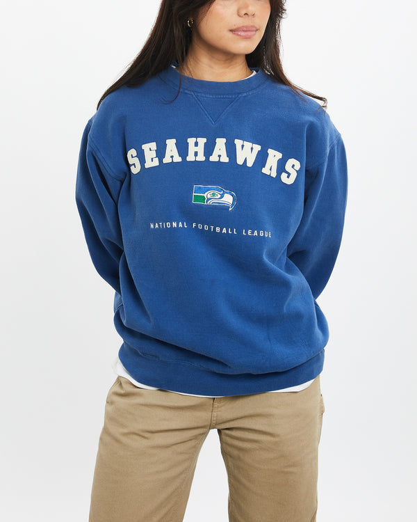 Vintage 90s NFL Seattle Seahawks Sweatshirt <br>XS , The Real Deal , newtown, sydney, australia, thrift store, opshop, preloved, secondhand, sustainable, retro, antique, 70s, 80s, 90s, 2000s, 00s, fashion, clothing, streetwear, trendy, garment, style, boutique, store, shop, archive, sale, cheap, best, top