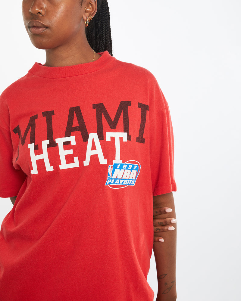 Vintage 1997 NBA Miami Heat Tee <br>M , The Real Deal , newtown, sydney, australia, thrift store, opshop, preloved, secondhand, sustainable, retro, antique, 70s, 80s, 90s, 2000s, 00s, fashion, clothing, streetwear, trendy, garment, style, boutique, store, shop, archive, sale, cheap, best, top