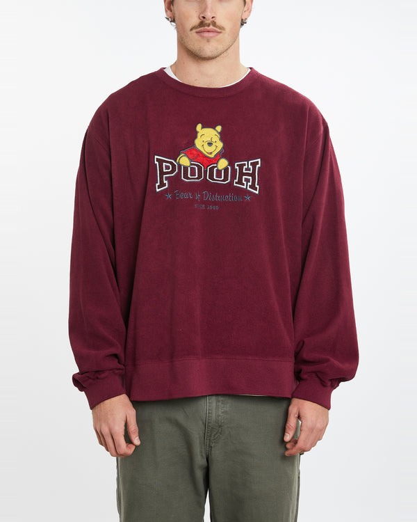 Vintage 90s Disney Winnie The Pooh Fleece Sweatshirt <br>XL