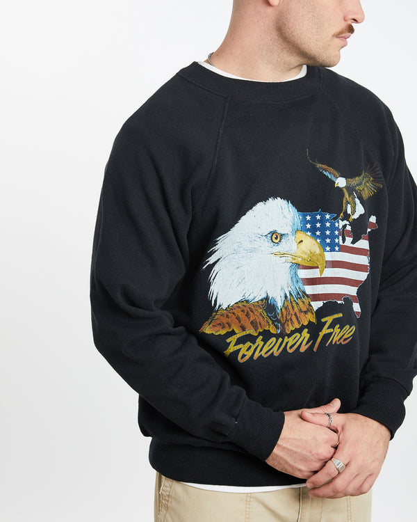 Vintage 90s 'Forever Free USA' Sweatshirt <br>L