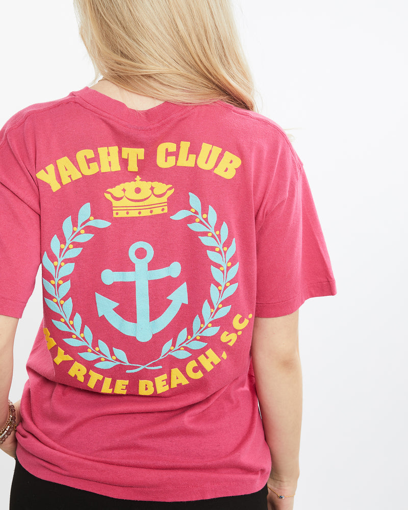 Vintage 80s Yacht Club Myrtle Beach, S.C Tee <br>XS