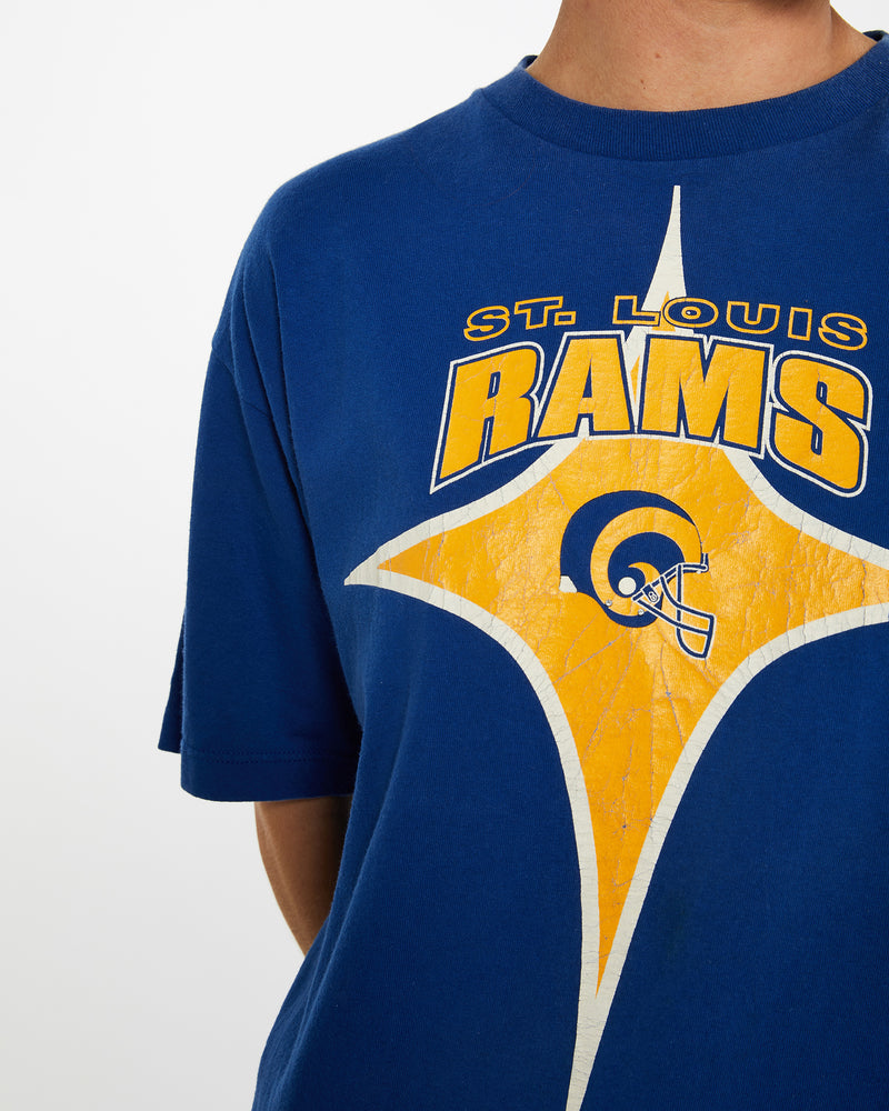 Vintage 90s NFL St. Louis Rams Tee <br>M , The Real Deal , newtown, sydney, australia, thrift store, opshop, preloved, secondhand, sustainable, retro, antique, 70s, 80s, 90s, 2000s, 00s, fashion, clothing, streetwear, trendy, garment, style, boutique, store, shop, archive, sale, cheap, best, top