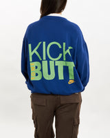 Vintage 90s Nike 'Kick Some Butt' Sweatshirt <br>S , The Real Deal , newtown, sydney, australia, thrift store, opshop, preloved, secondhand, sustainable, retro, antique, 70s, 80s, 90s, 2000s, 00s, fashion, clothing, streetwear, trendy, garment, style, boutique, store, shop, archive, sale, cheap, best, top