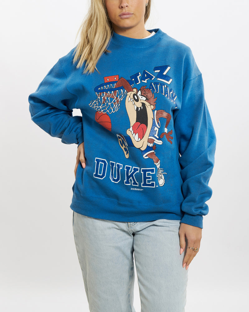 Vintage 1996 Duke Unniversity x Taz Devil Sweatshirt <br>M , The Real Deal , newtown, sydney, australia, thrift store, opshop, preloved, secondhand, sustainable, retro, antique, 70s, 80s, 90s, 2000s, 00s, fashion, clothing, streetwear, trendy, garment, style, boutique, store, shop, archive, sale, cheap, best, top