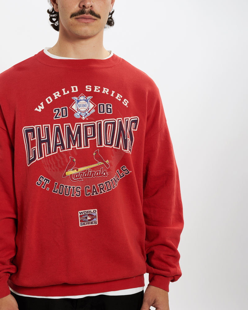 Vintage St. Louis Cardinals World Series Sweatshirt <br>L , The Real Deal , newtown, sydney, australia, thrift store, opshop, preloved, secondhand, sustainable, retro, antique, 70s, 80s, 90s, 2000s, 00s, fashion, clothing, streetwear, trendy, garment, style, boutique, store, shop, archive, sale, cheap, best, top