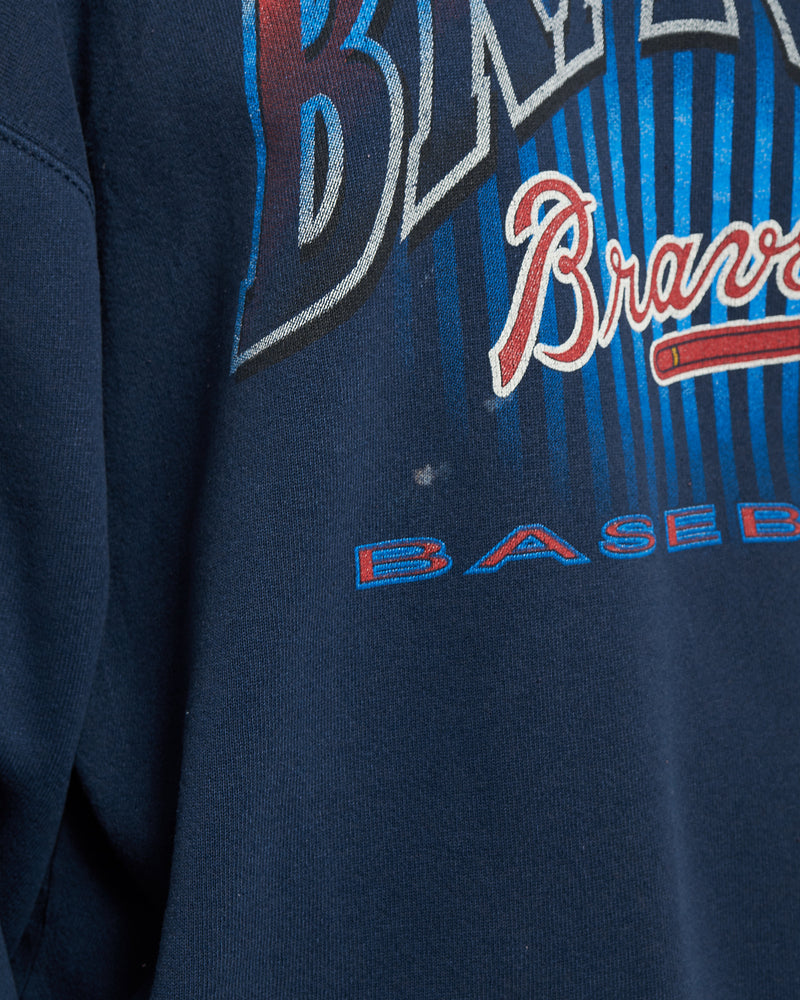 Vintage 1995 Atlanta Braves Sweatshirt <br>M , The Real Deal , newtown, sydney, australia, thrift store, opshop, preloved, secondhand, sustainable, retro, antique, 70s, 80s, 90s, 2000s, 00s, fashion, clothing, streetwear, trendy, garment, style, boutique, store, shop, archive, sale, cheap, best, top