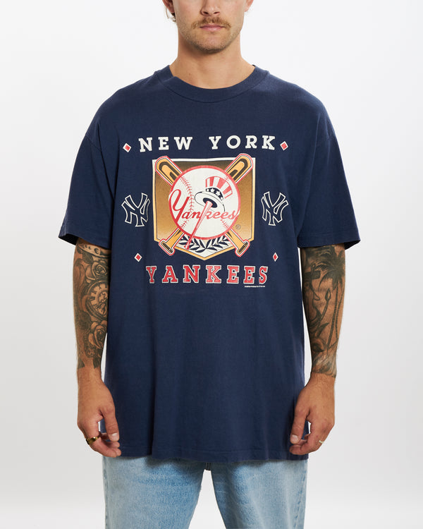 Vintage 1991 New York Yankees Tee <br>XL , The Real Deal , newtown, sydney, australia, thrift store, opshop, preloved, secondhand, sustainable, retro, antique, 70s, 80s, 90s, 2000s, 00s, fashion, clothing, streetwear, trendy, garment, style, boutique, store, shop, archive, sale, cheap, best, top