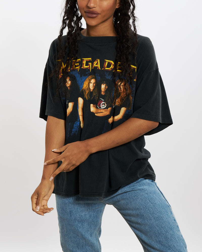 Vintage 1991 Megadeth Tee <br>XS , The Real Deal , newtown, sydney, australia, thrift store, opshop, preloved, secondhand, sustainable, retro, antique, 70s, 80s, 90s, 2000s, 00s, fashion, clothing, streetwear, trendy, garment, style, boutique, store, shop, archive, sale, cheap, best, top