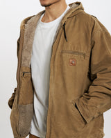 90s Carhartt Hooded Chore Jacket <br>L