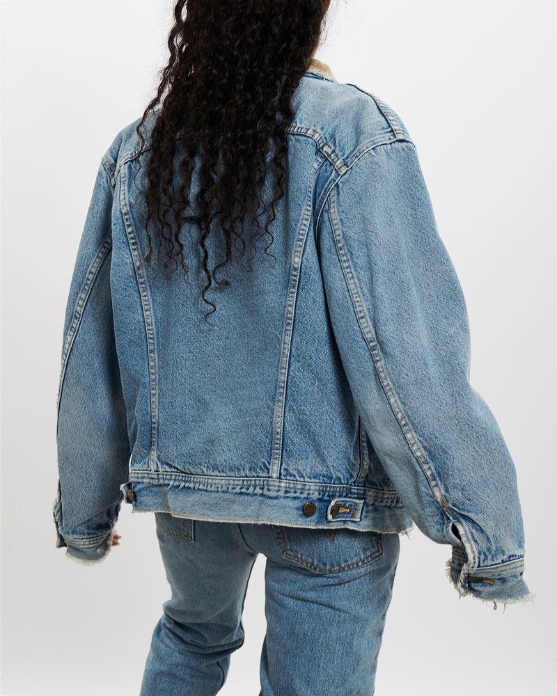 Vintage 80s Lee 'Storm Rider' Blanket Lined Denim Jacket <br>XS , The Real Deal , newtown, sydney, australia, thrift store, opshop, preloved, secondhand, sustainable, retro, antique, 70s, 80s, 90s, 2000s, 00s, fashion, clothing, streetwear, trendy, garment, style, boutique, store, shop, archive, sale, cheap, best, top