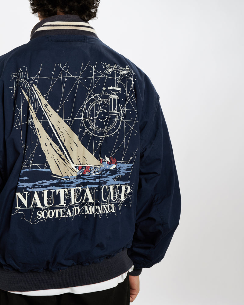 Vintage 90s Nautica Reversible Jacket <br>L , The Real Deal , newtown, sydney, australia, thrift store, opshop, preloved, secondhand, sustainable, retro, antique, 70s, 80s, 90s, 2000s, 00s, fashion, clothing, streetwear, trendy, garment, style, boutique, store, shop, archive, sale, cheap, best, top