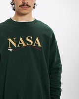 Vintage NASA Embroidered Sweatshirt <br>L , The Real Deal , newtown, sydney, australia, thrift store, opshop, preloved, secondhand, sustainable, retro, antique, 70s, 80s, 90s, 2000s, 00s, fashion, clothing, streetwear, trendy, garment, style, boutique, store, shop, archive, sale, cheap, best, top