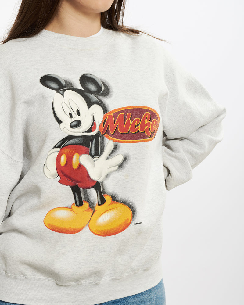 Vintage 90s Mickey Mouse Sweatshirt <br>M , The Real Deal , newtown, sydney, australia, thrift store, opshop, preloved, secondhand, sustainable, retro, antique, 70s, 80s, 90s, 2000s, 00s, fashion, clothing, streetwear, trendy, garment, style, boutique, store, shop, archive, sale, cheap, best, top