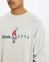 Vintage 1996 Atalnta Olympics Embroidered Sweatshirt <br>XL , The Real Deal , newtown, sydney, australia, thrift store, opshop, preloved, secondhand, sustainable, retro, antique, 70s, 80s, 90s, 2000s, 00s, fashion, clothing, streetwear, trendy, garment, style, boutique, store, shop, archive, sale, cheap, best, top