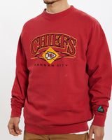 Vintage 90s Kansas City Chiefs Embroidered Sweatshirt <br>L , The Real Deal , newtown, sydney, australia, thrift store, opshop, preloved, secondhand, sustainable, retro, antique, 70s, 80s, 90s, 2000s, 00s, fashion, clothing, streetwear, trendy, garment, style, boutique, store, shop, archive, sale, cheap, best, top