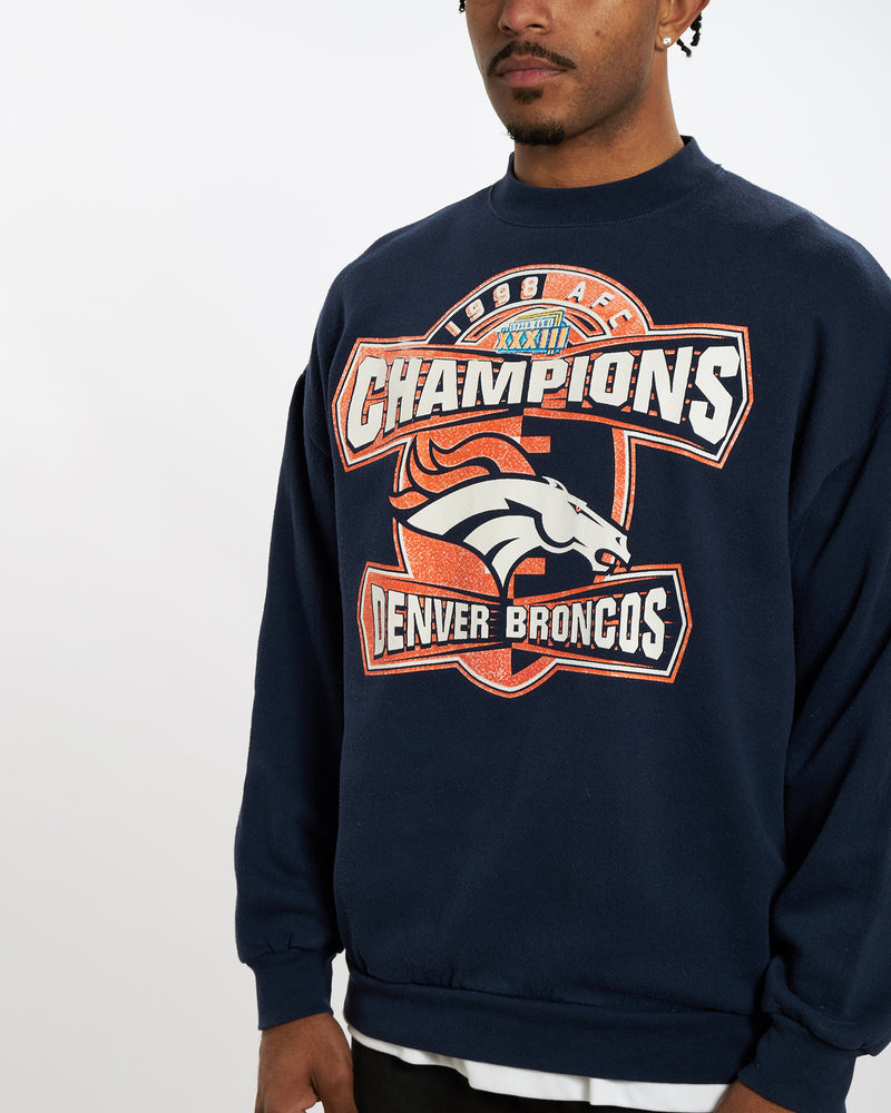 Vintage 1998 Denver Broncos Sweatshirt <br>L , The Real Deal , newtown, sydney, australia, thrift store, opshop, preloved, secondhand, sustainable, retro, antique, 70s, 80s, 90s, 2000s, 00s, fashion, clothing, streetwear, trendy, garment, style, boutique, store, shop, archive, sale, cheap, best, top