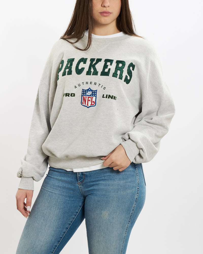 Vintage 90s Green Bay Packers Embroidered Sweatshirt <br>M , The Real Deal , newtown, sydney, australia, thrift store, opshop, preloved, secondhand, sustainable, retro, antique, 70s, 80s, 90s, 2000s, 00s, fashion, clothing, streetwear, trendy, garment, style, boutique, store, shop, archive, sale, cheap, best, top