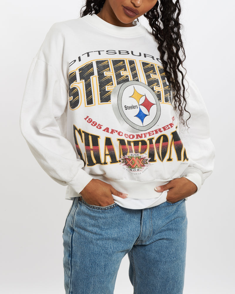 Vintage 1996 Pittsburgh Steelers Championship Sweatshirt <br>XXS , The Real Deal , newtown, sydney, australia, thrift store, opshop, preloved, secondhand, sustainable, retro, antique, 70s, 80s, 90s, 2000s, 00s, fashion, clothing, streetwear, trendy, garment, style, boutique, store, shop, archive, sale, cheap, best, top