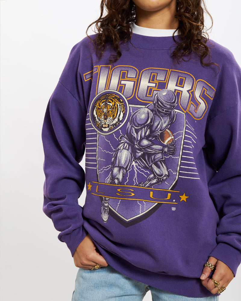 Vintage 90s LSU Tigers Sweatshirt <br>S , The Real Deal , newtown, sydney, australia, thrift store, opshop, preloved, secondhand, sustainable, retro, antique, 70s, 80s, 90s, 2000s, 00s, fashion, clothing, streetwear, trendy, garment, style, boutique, store, shop, archive, sale, cheap, best, top