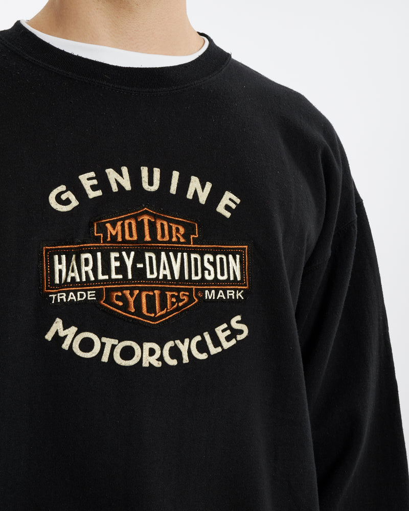 Vintage Harley Davidson Sweatshirt <br>L , The Real Deal , newtown, sydney, australia, thrift store, opshop, preloved, secondhand, sustainable, retro, antique, 70s, 80s, 90s, 2000s, 00s, fashion, clothing, streetwear, trendy, garment, style, boutique, store, shop, archive, sale, cheap, best, top