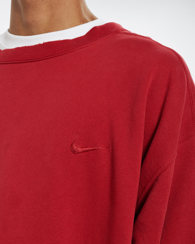 Vintage 90s Nike Small Swoosh Sweatshirt <br>XXL