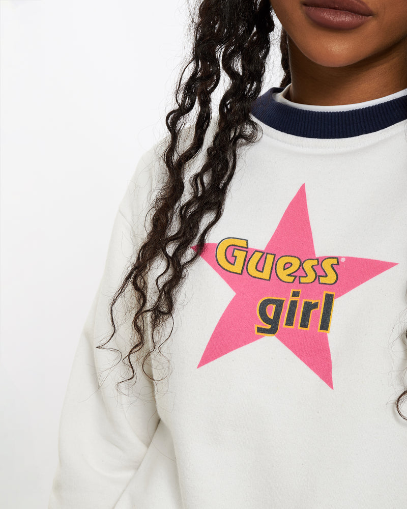 Vintage 90s Guess Girl Sweatshirt <br>XXS , The Real Deal , newtown, sydney, australia, thrift store, opshop, preloved, secondhand, sustainable, retro, antique, 70s, 80s, 90s, 2000s, 00s, fashion, clothing, streetwear, trendy, garment, style, boutique, store, shop, archive, sale, cheap, best, top