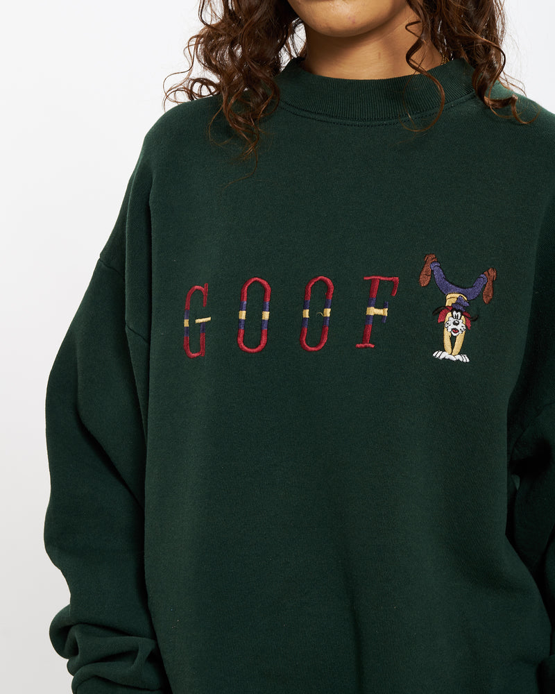 Vintage Embroidered Goofy Sweatshirt <br>S , The Real Deal , newtown, sydney, australia, thrift store, opshop, preloved, secondhand, sustainable, retro, antique, 70s, 80s, 90s, 2000s, 00s, fashion, clothing, streetwear, trendy, garment, style, boutique, store, shop, archive, sale, cheap, best, top