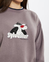 Vintage 1996 Sylvester The Cat Sweatshirt <br>M , The Real Deal , newtown, sydney, australia, thrift store, opshop, preloved, secondhand, sustainable, retro, antique, 70s, 80s, 90s, 2000s, 00s, fashion, clothing, streetwear, trendy, garment, style, boutique, store, shop, archive, sale, cheap, best, top