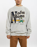 Vintage 90s Notre Dame 'Fightin' Irish' Sweatshirt <br>L , The Real Deal , newtown, sydney, australia, thrift store, opshop, preloved, secondhand, sustainable, retro, antique, 70s, 80s, 90s, 2000s, 00s, fashion, clothing, streetwear, trendy, garment, style, boutique, store, shop, archive, sale, cheap, best, top